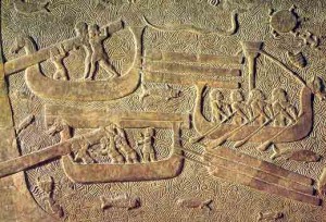 Assyrian Frieze - Sargon Sea Serpent