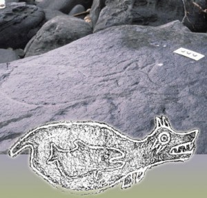Petroglyph from Makah Indian Reservation in WA