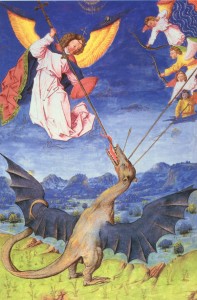 St. Michael & Angels fight the Dragon Lucifer