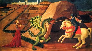 Uccello's St. George killing the dragon